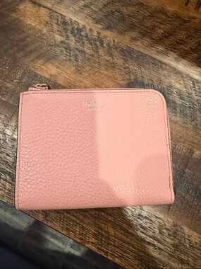 Mulberry Blush Pink Leather Zip-Around Wallet